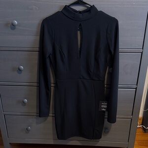 Lulu's Chic Black Long Sleeve Dress